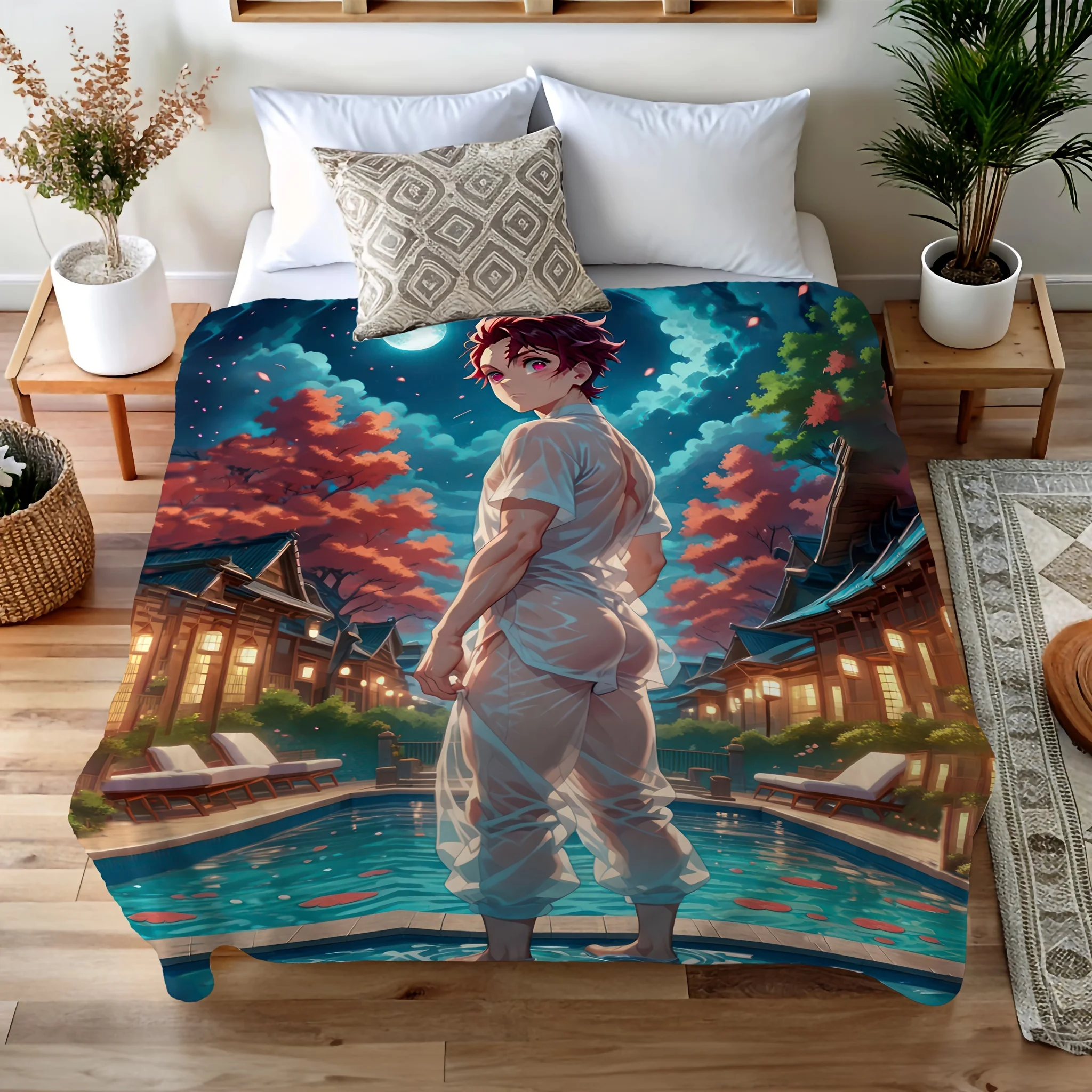 

Великолепное фланелевое одеяло с мультяшным принтом для мальчика, мягкий теплый диван, кровать, многофункциональное одеяло для кемпинга, все сезоны