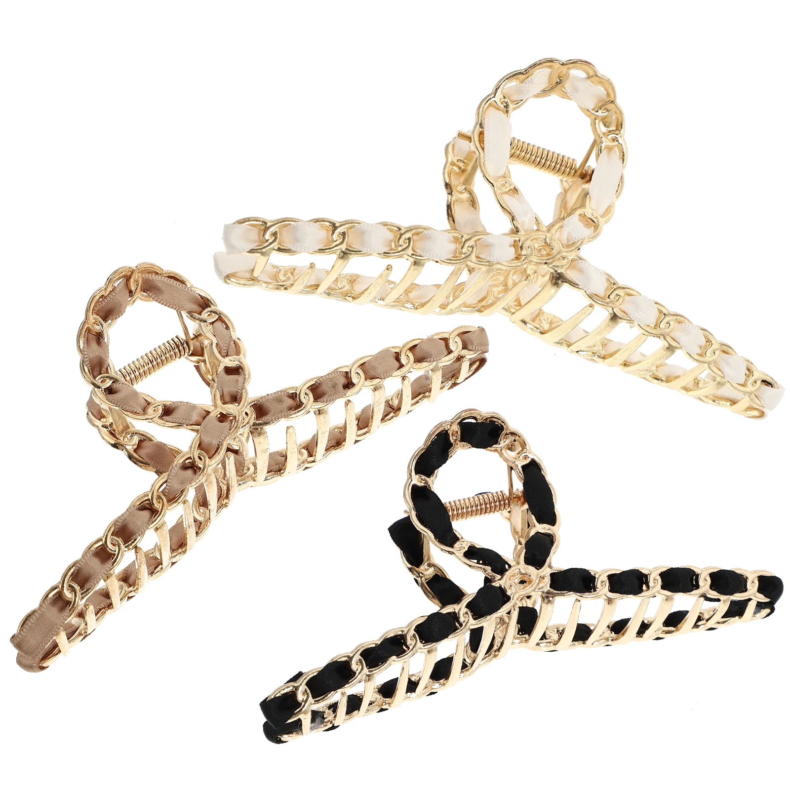 

3 шт., зажим для волос в стиле ретро, металлические зубцы для густых тонких вьющихся прямых волос, душ, йога, держатель для хвоста, декоративные зажимы для челюстей