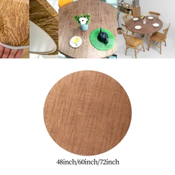 PVC Round Elastic Table Cover Oil Proof Waterproof Vinyl Tablecloths Cover for Outdoor Patio Picnic Camping