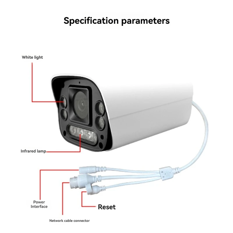 A73E-4K 6MP POE IP Camera Xmeye Outdoor Surveillance Audio TF Card Security Human Motion Face AI Alarm Color Night Vision