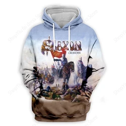 Rock Band SAXON 3d Print Hoodie Men Women Fashion Hoodies Hip Hop Heavy Metal Sweatshirt Boy Coat Women Sweats Tracksuit Boy