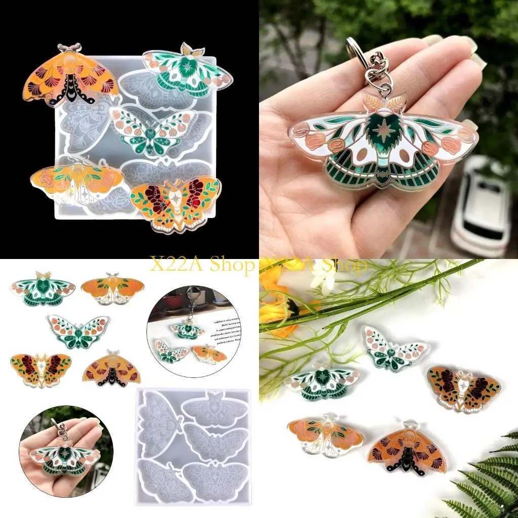 فريدة من نوعها قلادة العفن الكريستالية الكريستالية قلادة قلادة القلادة للسيليكون لقالب الفراشة القلادة