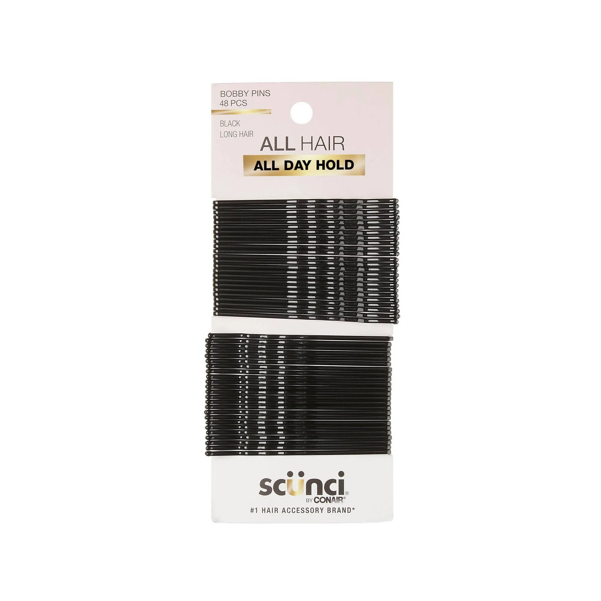 48 Pack Extra Long Black Metal Bobby Pins