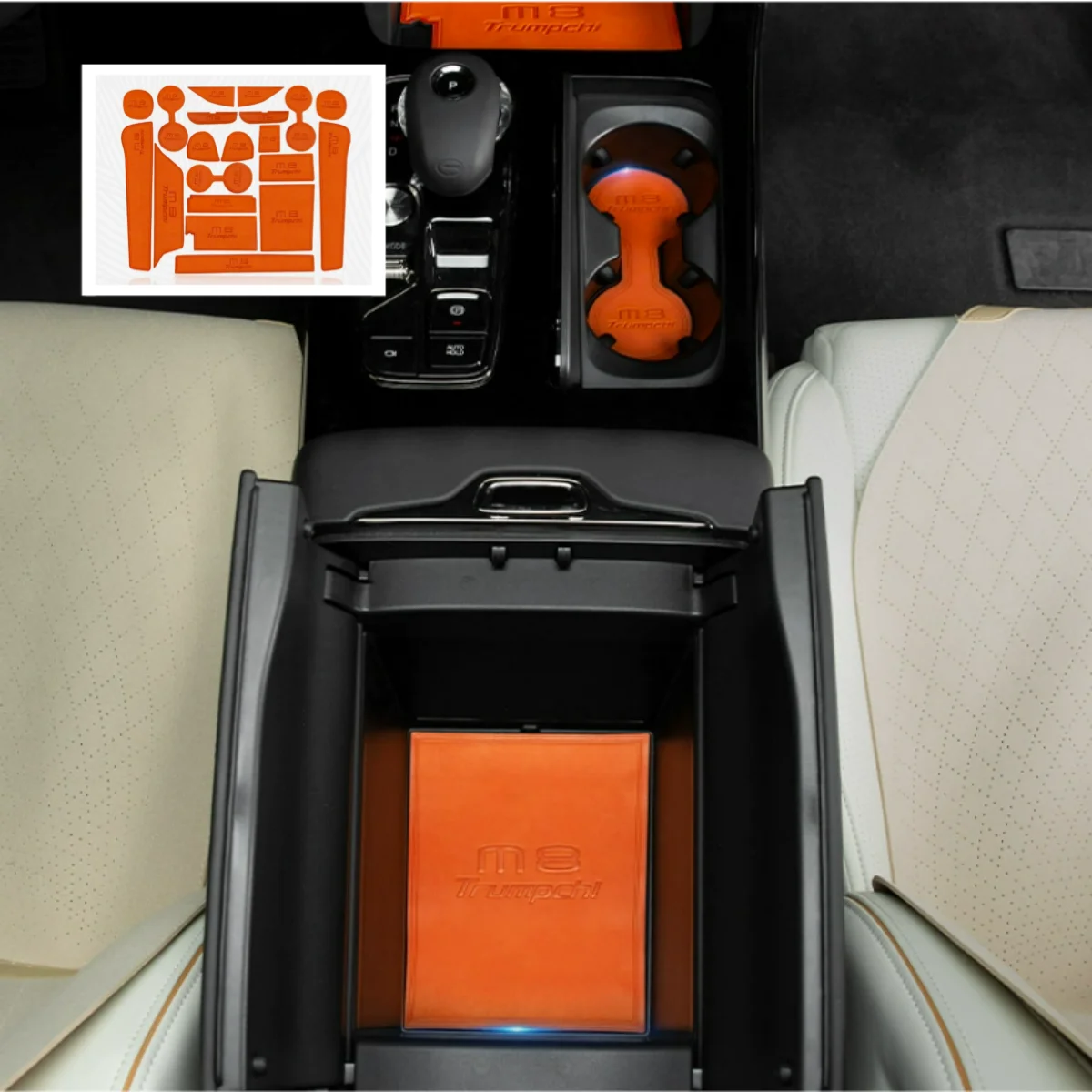 For Trumpchi Master Edition M8 2022 2023 Interior Accessories Anti-Slip Mat for Phone Gate Slot Mats Cup Rubber Pads Rug  Cover