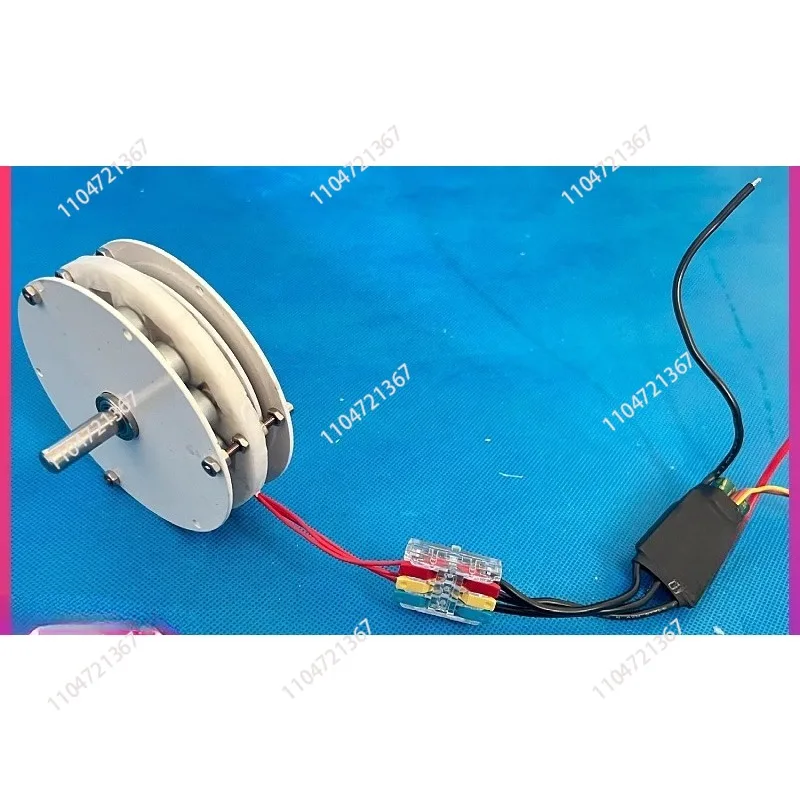 Mini Disc Generator Coreless Generator Permanent Magnet Brushless Motor High Efficiency Double Rotor