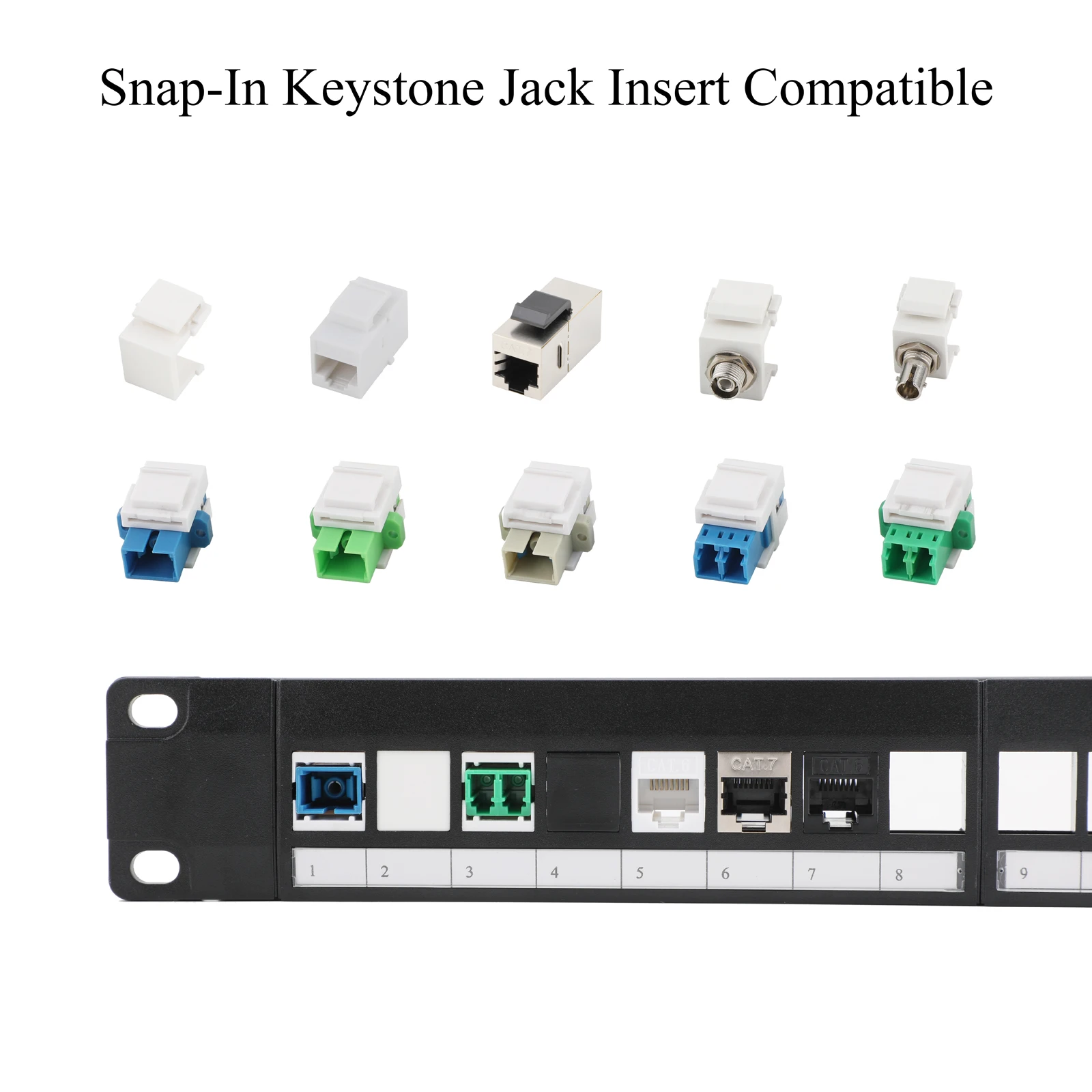 1/2PCS 24/48 Port 1U/2U 19