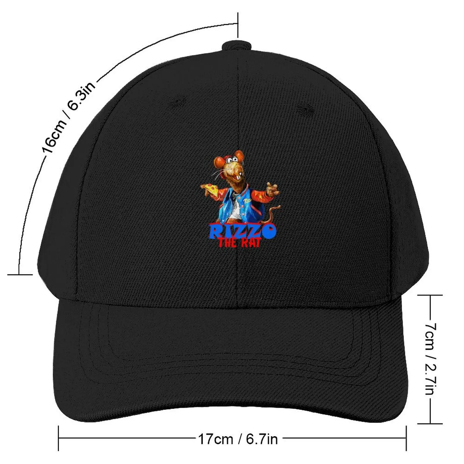 Rizzo the Rat Illustration Baseball Cap Custom Cap Big Size Hat Golf Women Men's