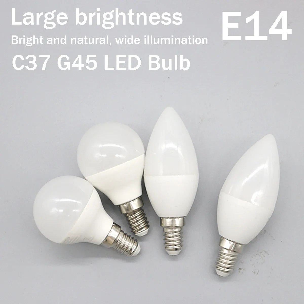 

5-Pack E14 LED Light Bulb 5W G45 C37 AC 220V 110V 120V Eco-Friendly Mini Lamp Non-Flicker 3000K 4000K 6000K Bulb