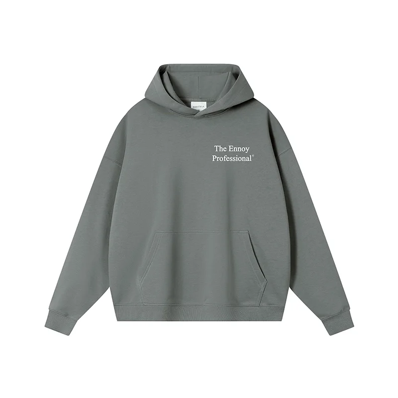 The Ennoy Professional Casual and versatile hooded pullover sweatshirt, simple long sleeve top