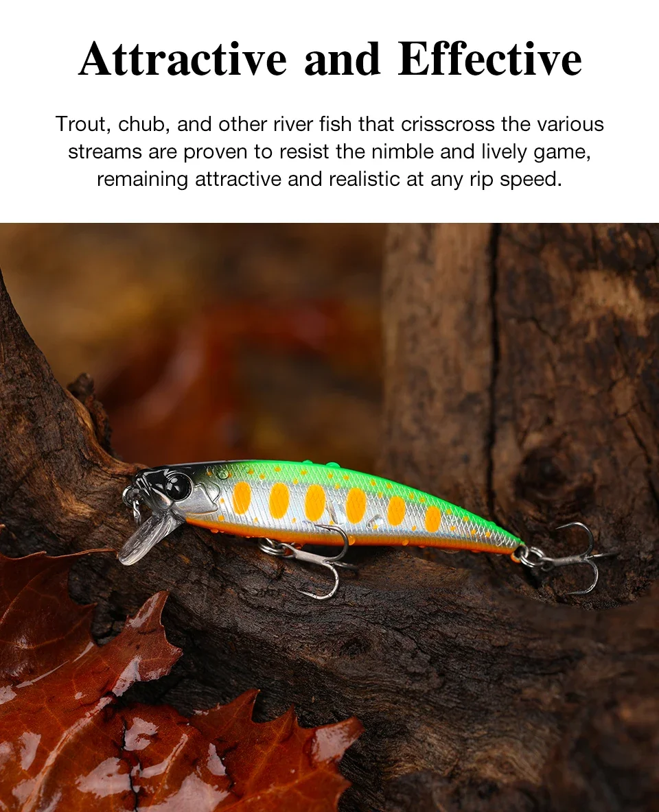 TSURINOYA 71mm 10g Sinkender Angelköder INTRUDER 71S Jerkbait Minnow Forelle Bass Ajing River Fishing Crankbait Fake Hard Baits – Detail 7