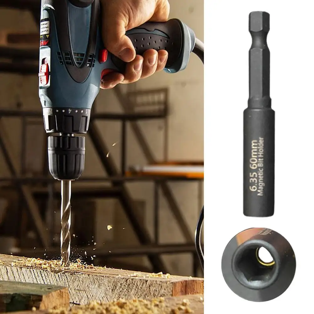 1pc Screwdriver Bit Holder 1/4Inch Hex Shank Head Extension Rod Quick Release Magnetic Screwdriver Extension Bar Hand Tools 60mm