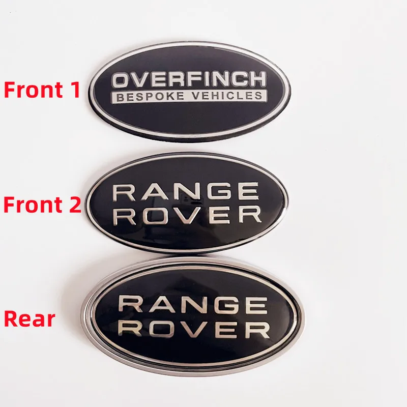 3D Aluminum Car Front Emblem Badge Decal For Land Range Rover OVERFINCH BESPOKE VEHICLES Defender Discovery Evoque Sticker