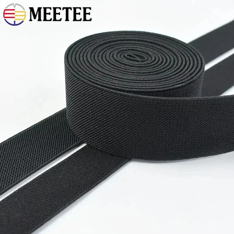 

2/5/10M 10-80mm Black Nylon Elastic Band Belt Sling Bra Strap Waistband Stretch Tape Clothes Rubber Bands DIY Sewing Accessories