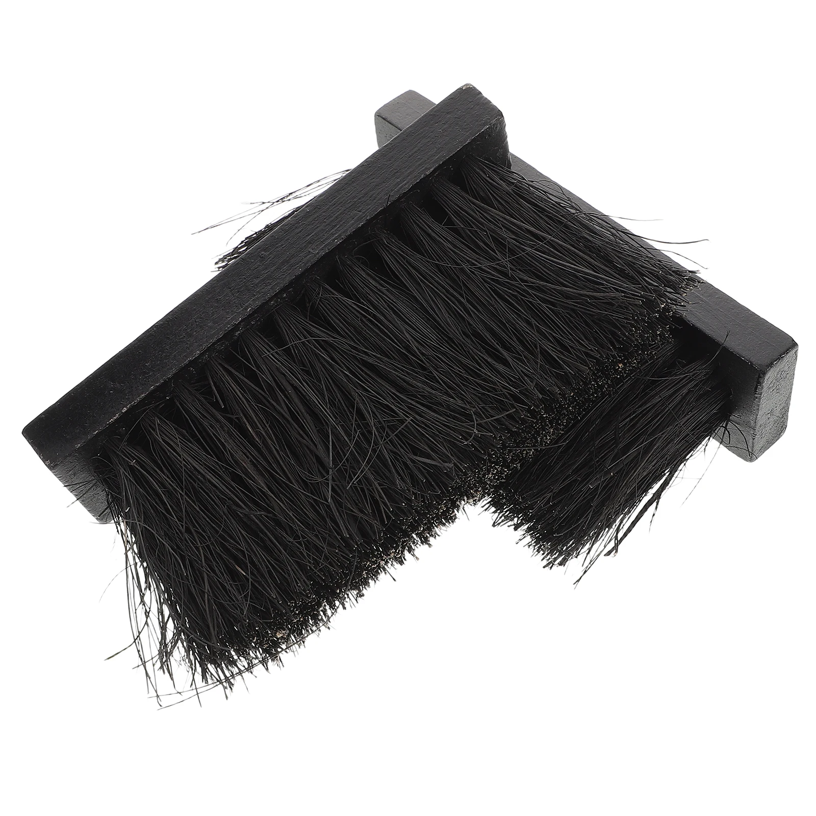 

2pcs European Style Fireplace Brush Head Durable Plant Brown For Wood Stove Fire Pit Ash Cleaning Replacement Hearth Broom Tool