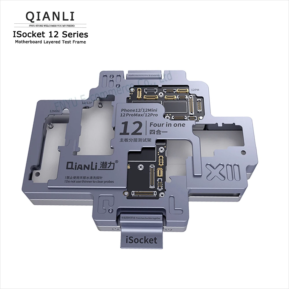 Motherboard Test Stand QIANLI ISocket 12 Series 4 In 1 for Phone 12 PRO MAX MINI Layered Free Bonding Detection Repair Fixture