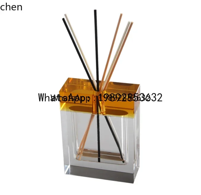 

light luxury square aromatherapy glass bottle crystal decorative bottle model house home soft decoration jewelry