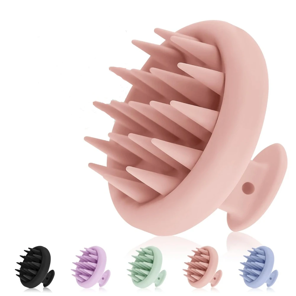 Soft Silicone Hair Scalp Massager Shampoo Brush Dandruff Removal for Wet Dry Hair Scalp Brush Hair Scalp Massager