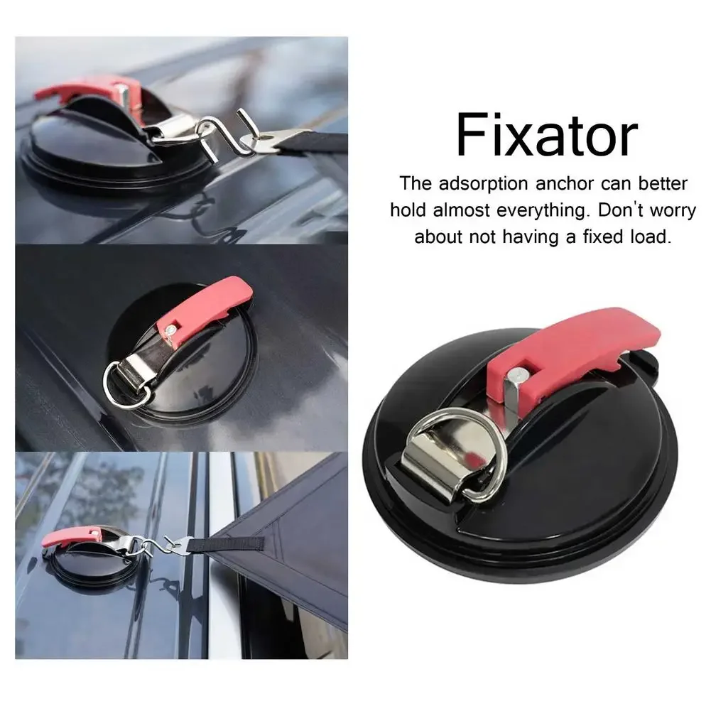 1/4PCS Vacuum Suction Cup Anchor with Fixed Hook Suction Cup Hook for Heavy-Duty Car Watch Strap Suitable for Car Bathroom
