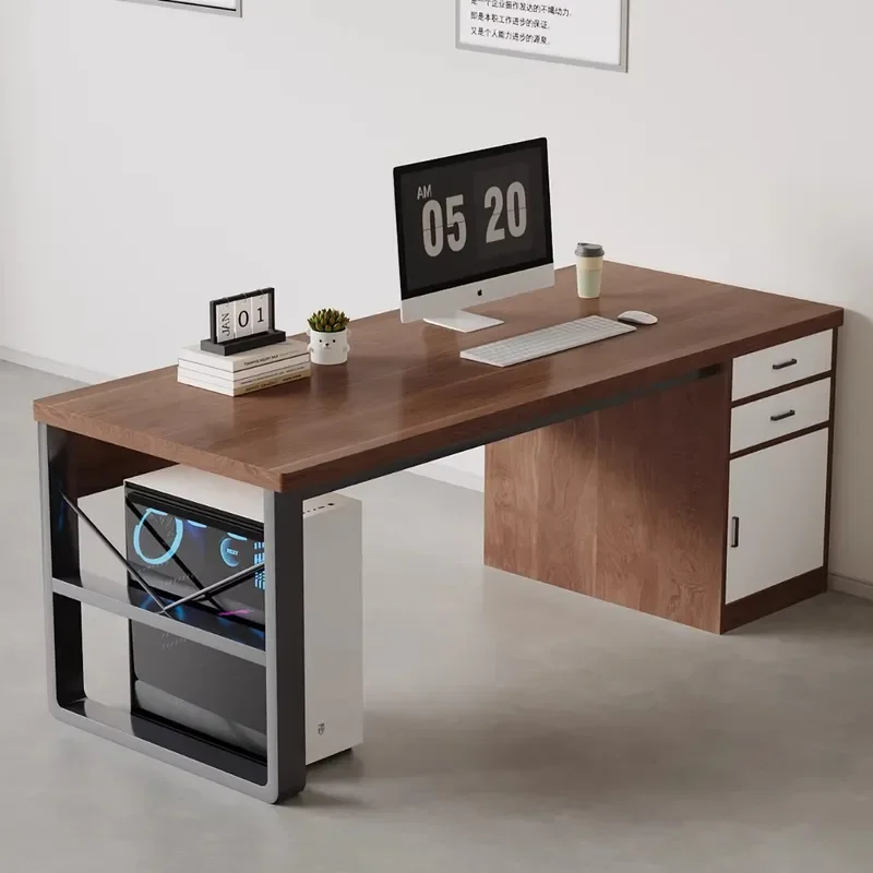 for Desk Staff Simple Modern Office Boss Table Simple Staff Table and Chair Combination Home Computer Table