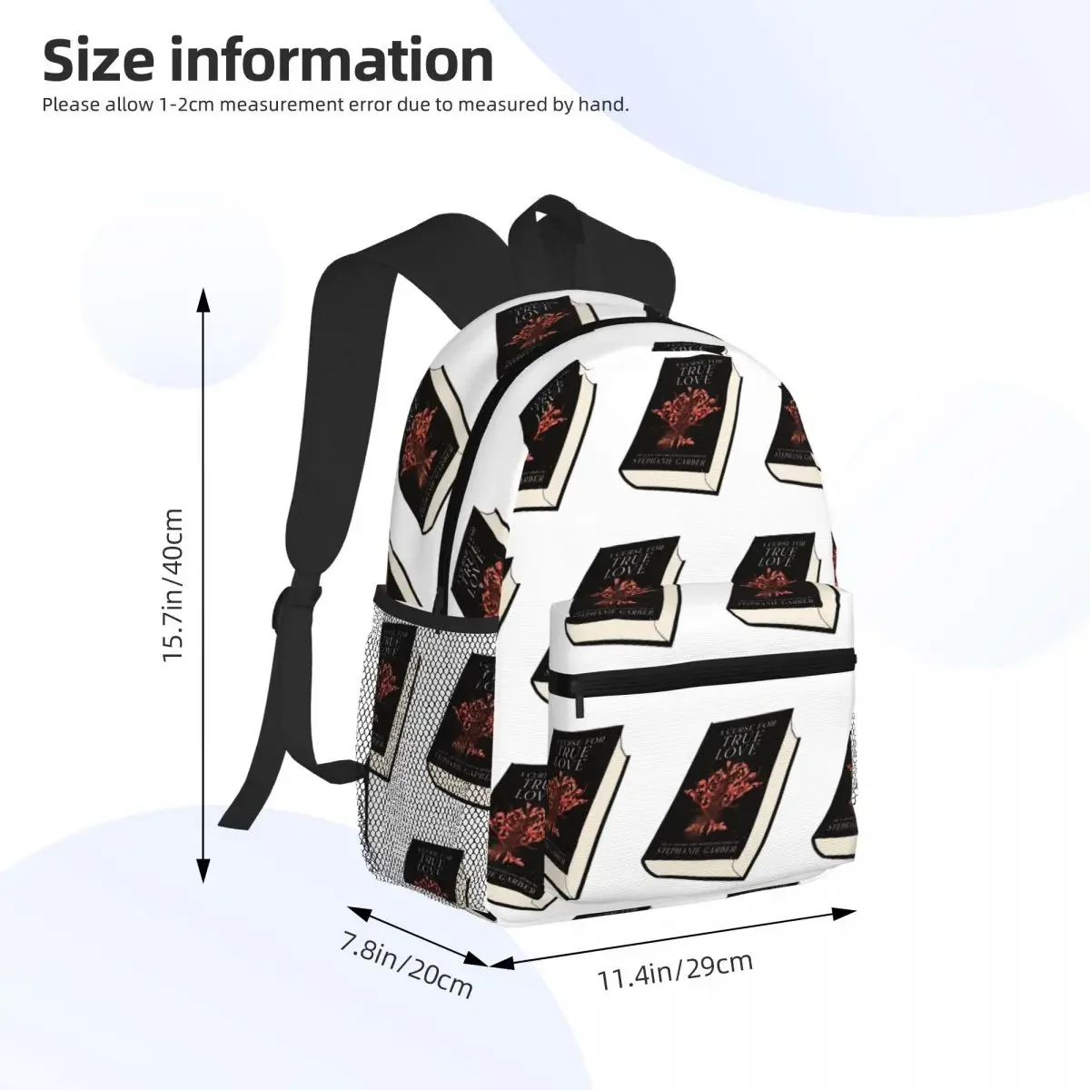 لعنة للحب الحقيقي ستيفاني جاربر حقيبة ظهر للكتب Daypack سعة كبيرة للأطفال حقيبة كتب حقيبة مدرسية حقائب كتف للرجال والنساء