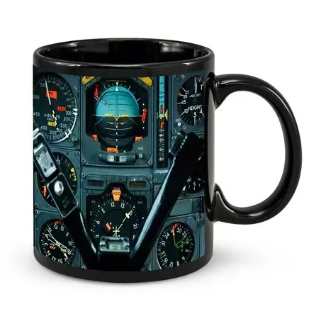 New Hot-selling Cup, Black Creative Instrument Panel 3D Large-capacity Coffee Cup, Light Luxury Premium Sense Cup with Handle