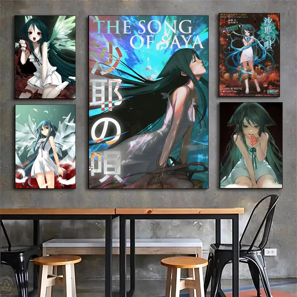 game Saya no Uta Poster Poster HD Printing Vintage Luxe Home Decor Wall Art for the Living Rooms Entryways Gift