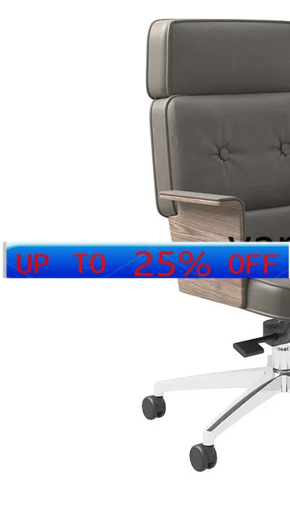 

LH Leather Office Computer Chair High Back Mild Luxury Retro Leather Swivel Chair