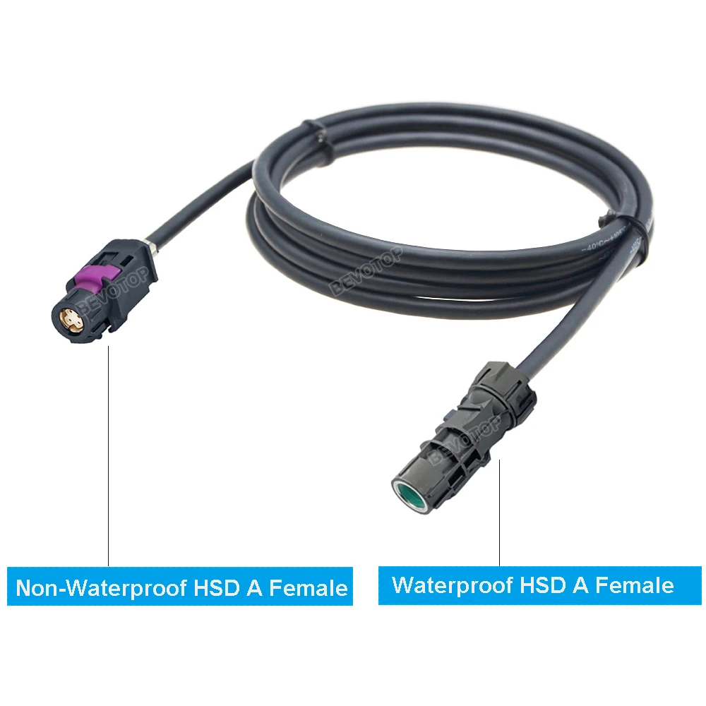 Imagem -04 - Bevotop-chicote de Fios para Fêmea Impermeável Hsd a Fêmea Não Impermeável 90 ° Jack Cabo 4pin Lvds Alta Velocidade Core 535 Line