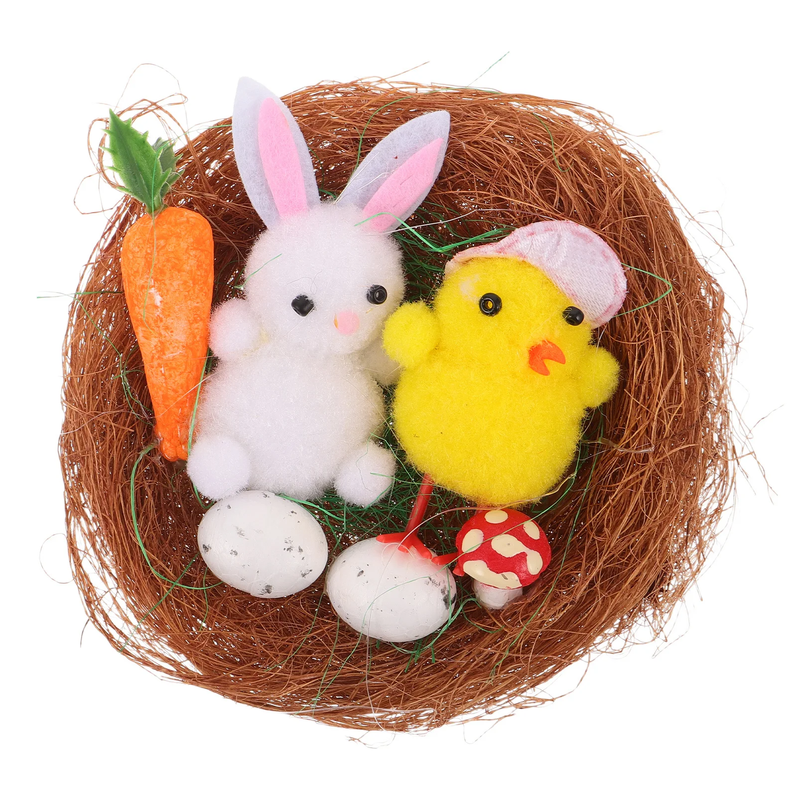 

Mini Easter Bird Nest With Faux Eggs Bunny Carrot Chick Diy Craft Easter Basket Filler Tiered Tray Centerpiece Spring