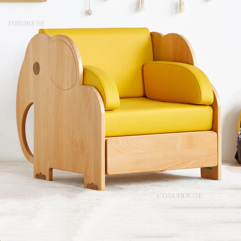 

Solid Wood Children's Small Apartment Study Sofas Baby Bedroom Reading Cartoon Sofa Chair Kid Kindergarten Villa Backrest Chairs