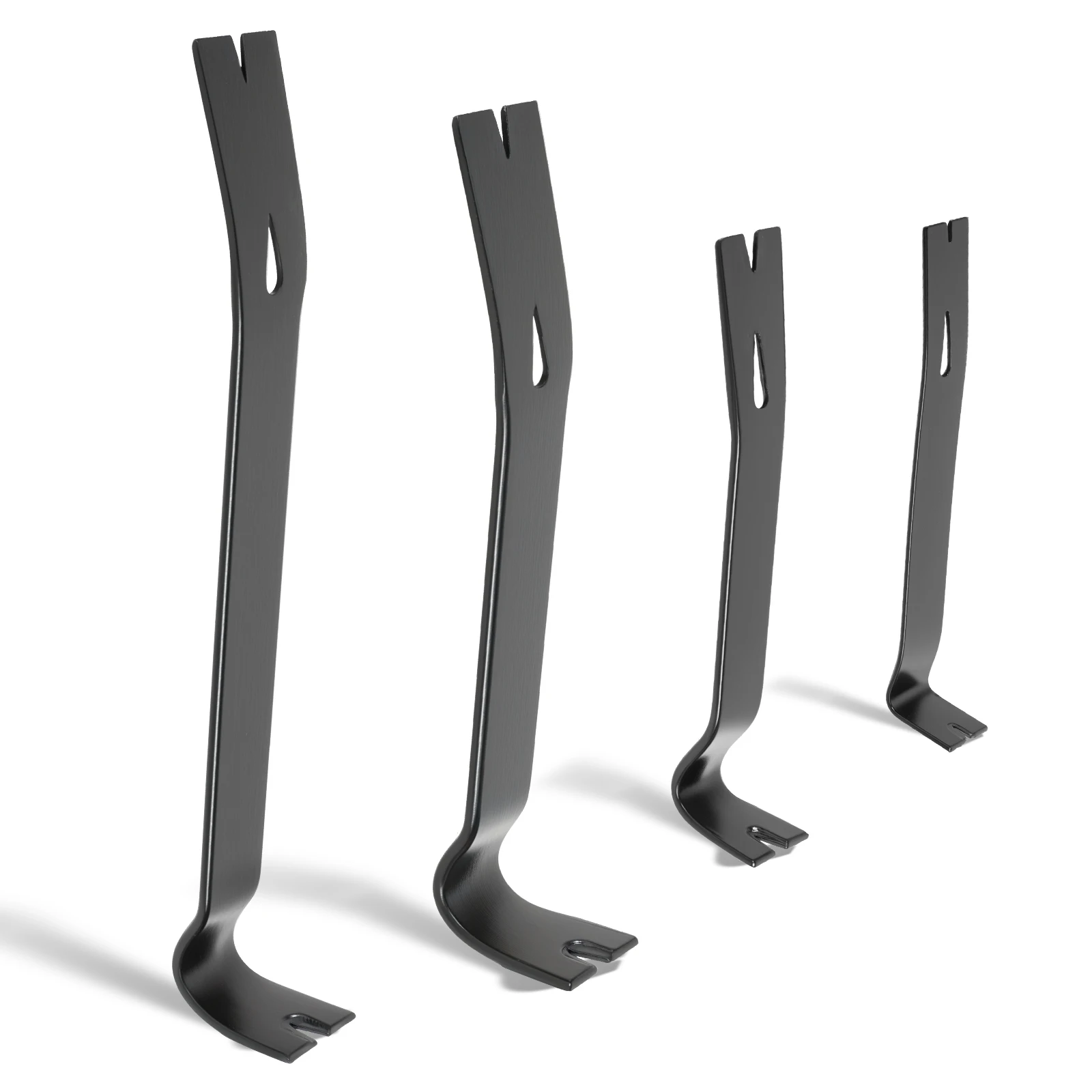 4Pcs Carbon Steel Pry Bar Nail Remover Set Heavy-duty and Mini Nail rRemover for Home Remolding Woodworking Pulling Hand Tool
