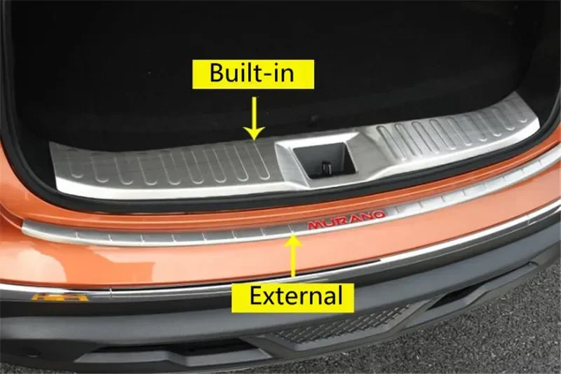 For Nissan Murano 2015-2021 stainless steel car trunk threshold guard anti-scratch protection car styling