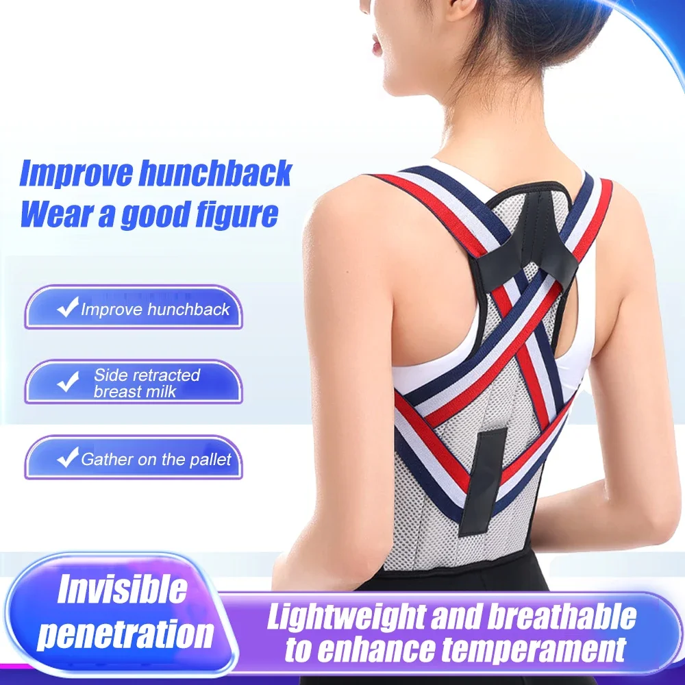 New Posture Corrector Thoracic Back Brace Straightener Shoulder Upright Support Trainer for Body Correction and Neck Pain Relief