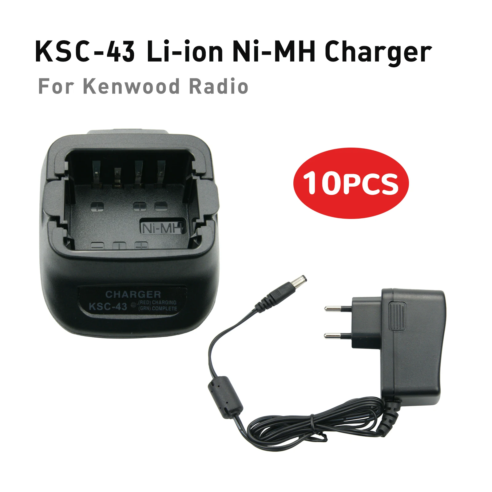 10PCS KSC-43 Li-ion Ni-MH KNB-29N KNB-45L KNB-63L Battery Charger for Kenwood TK-2200 TK-2207G TK- 3202 TK-3302E Radios Charger