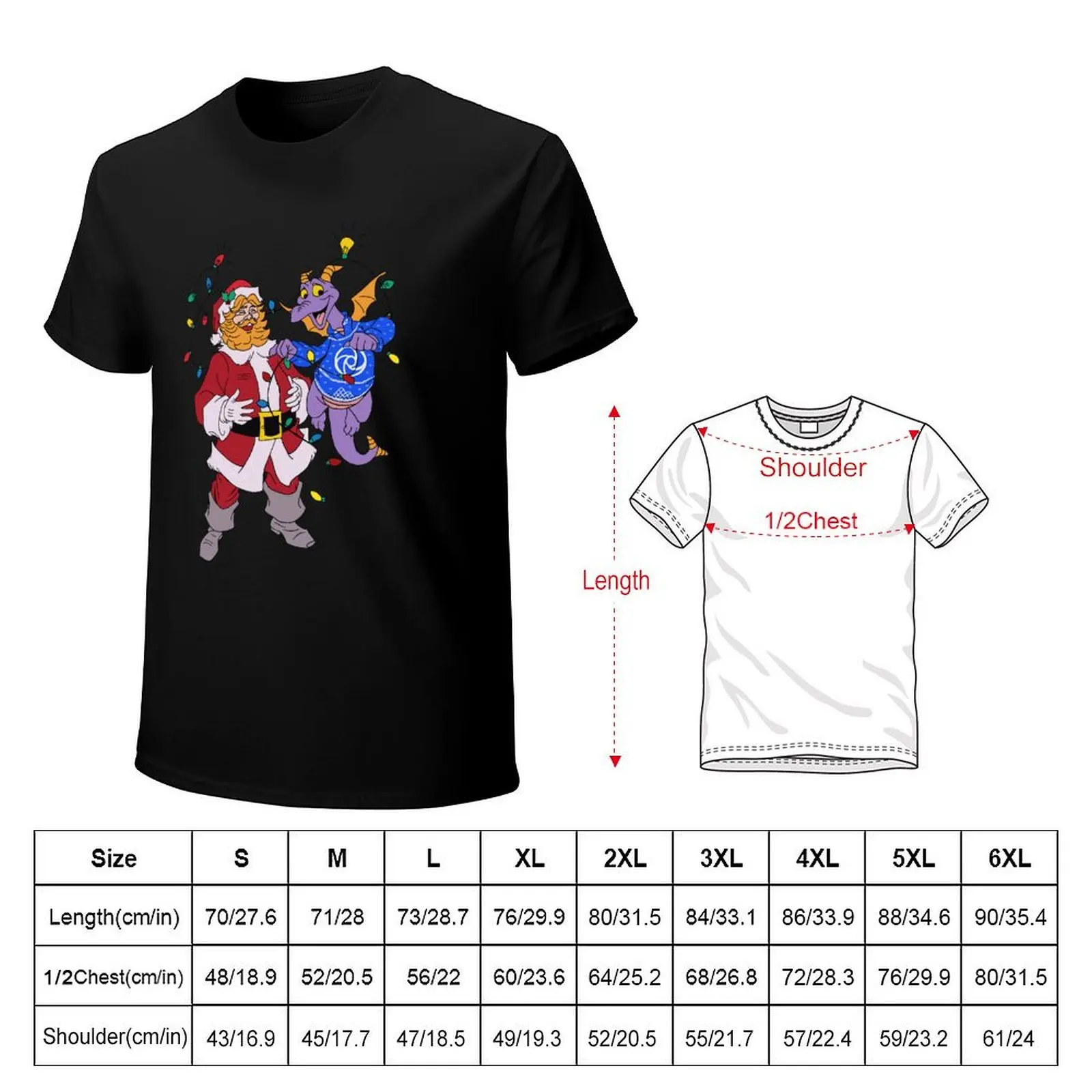 Christmas Figment with Dream finder Santa T-Shirt Moisture Control Sports Tee