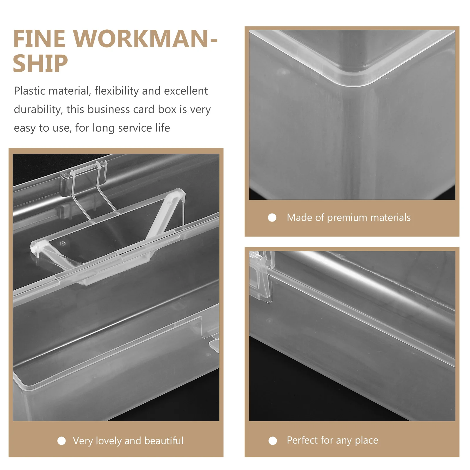 

Flip- Organizer Box Large Capacity Portable Business Cards Holder Trading Card Storage Box Desktop Cards Case