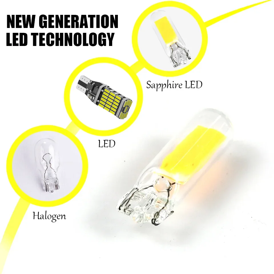 2X Newest W16W LED T15 902 921 912 600LM Clear Sapphire Car Signal Light Glass Bulb Reverse Lamp White Drop Shipping Supported