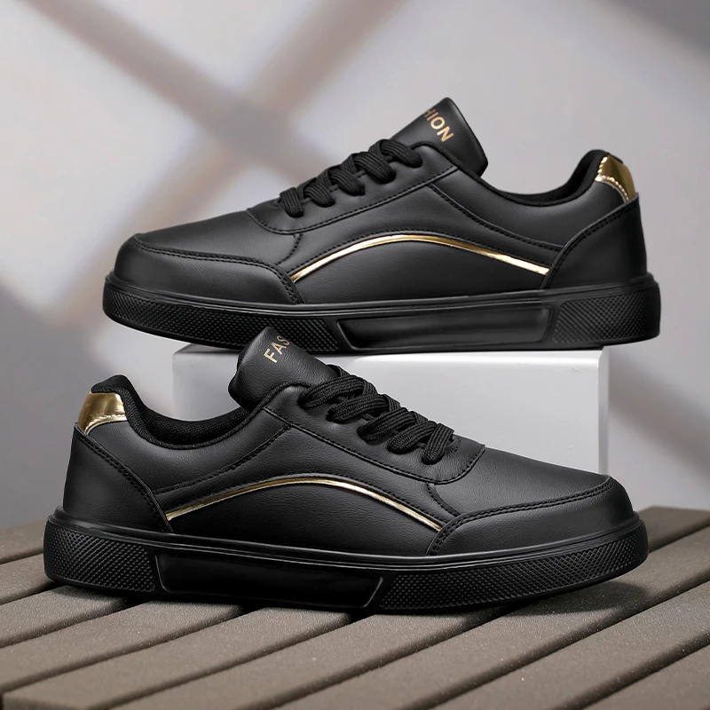 

Sneakers Man Flat High-quality Casual Sports Leather Comfortable Walking Shoes Luxury Design Leopard Print Skate Shoes for Men