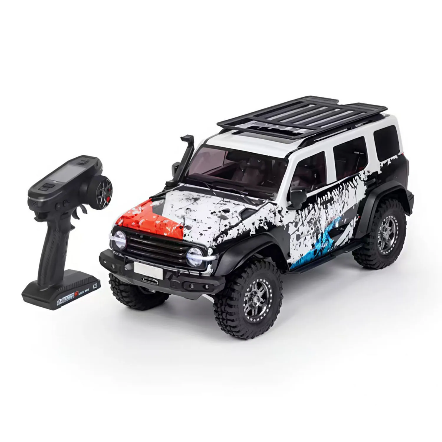 Crawler rc 1/8 carro tanque 300 edição comemorativa 4wd controle remoto fora de estrada veículo eixo bloqueio escovado motor esc luz presente