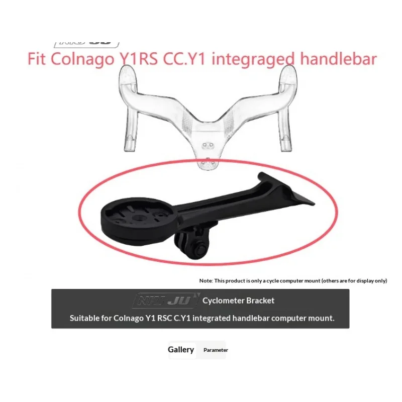 Soporte de Aluminio CNC para Ciclocomputador, Compatible con Manillares Integrados Colnago Y1RS CC.Y1, para GOPRO, Garmin, Wahoo, Bryton, IGPS, Gian, 1 Pieza