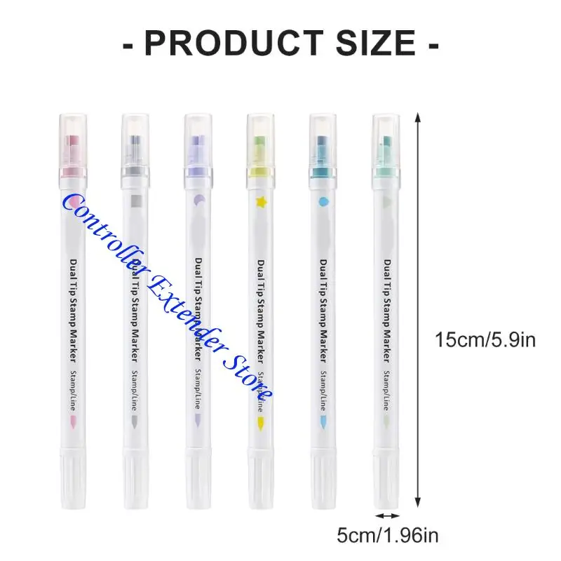 N84b 6pieces двойной головы акварели маркер 6 маркер цветовой маркер для рисунка для рисунка