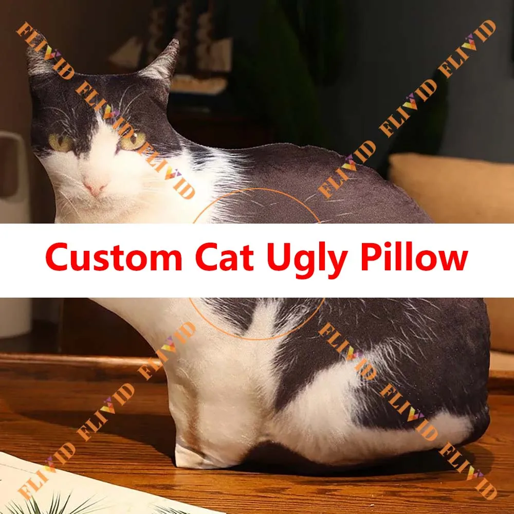 

Custom 3D Pet Animals Ugly Pillow Personalized Cat Creative Gift Sofa Throw Pillow Customized Dog Pillow Animal Memorial Cushion