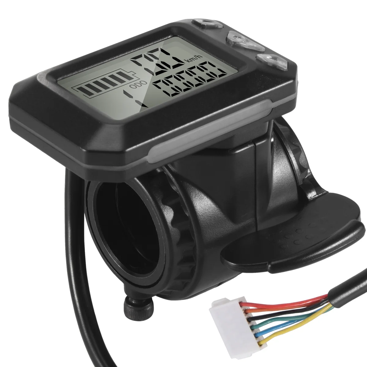 Acelerador de interruptor de pantalla de visualización de instrumento de scooter eléctrico ajustable de 24V 36V para piezas de scooter de 5,5 pulgadas (6 pines)