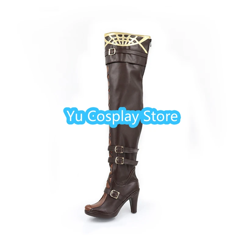 Game Honkai Impact 3 VILL V Cosplay Shoes PU Leather Shoes Halloween Carnival Boots Cosplay Props Custom Made