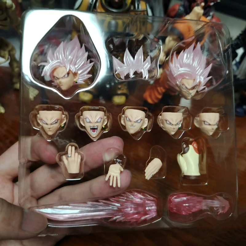 

В наличии DL CUSTOM Dragon Ball Z SHF Super Saiyan Rose Son Goku Black Zamasu Head Аксессуары Фигурка Аниме Модель Подарочная Игрушка