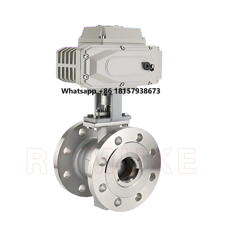 

VQ947H-16P GB Standard Stainless Steel CF8 CF3 CF8M CF3M Electric Flanged V Type Ball Valve