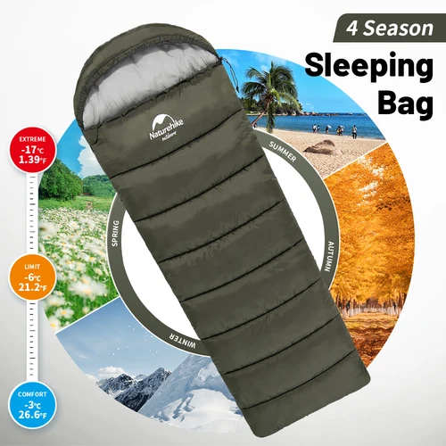 Imagen 2 del producto Naturehike-saco de dormir portátil ultraligero para acampar, saco de dormir de algodón para invierno, colcha de viaje al aire libre