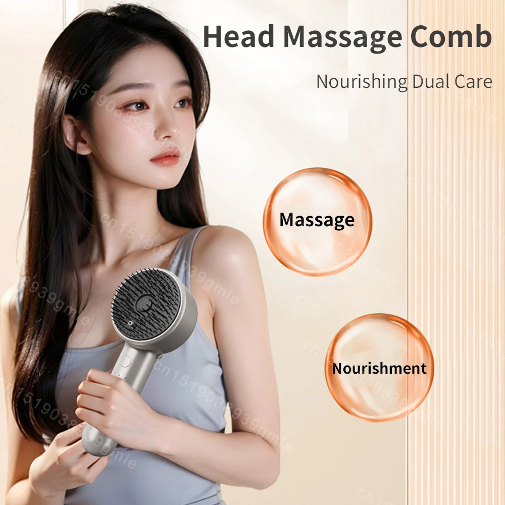 Electric Atomizing Massage Comb Head Massage Hair Growth Nano Sprayer Nourish Scalp Brush Pressure Relief Liquid Oil Applicator