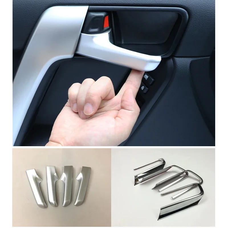 

For Toyota Prado FJ150 2010-2018 Inner Door Handle bowl + door handle cover trim Car Accessories 4pcs