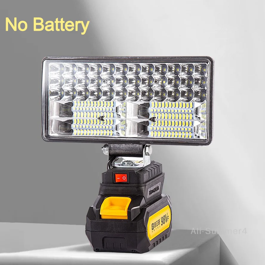 18V Li-ion Battery LED Work Light 3/4 Inch Flashlight Portable Emergency Flood Lamp Camping Lamp